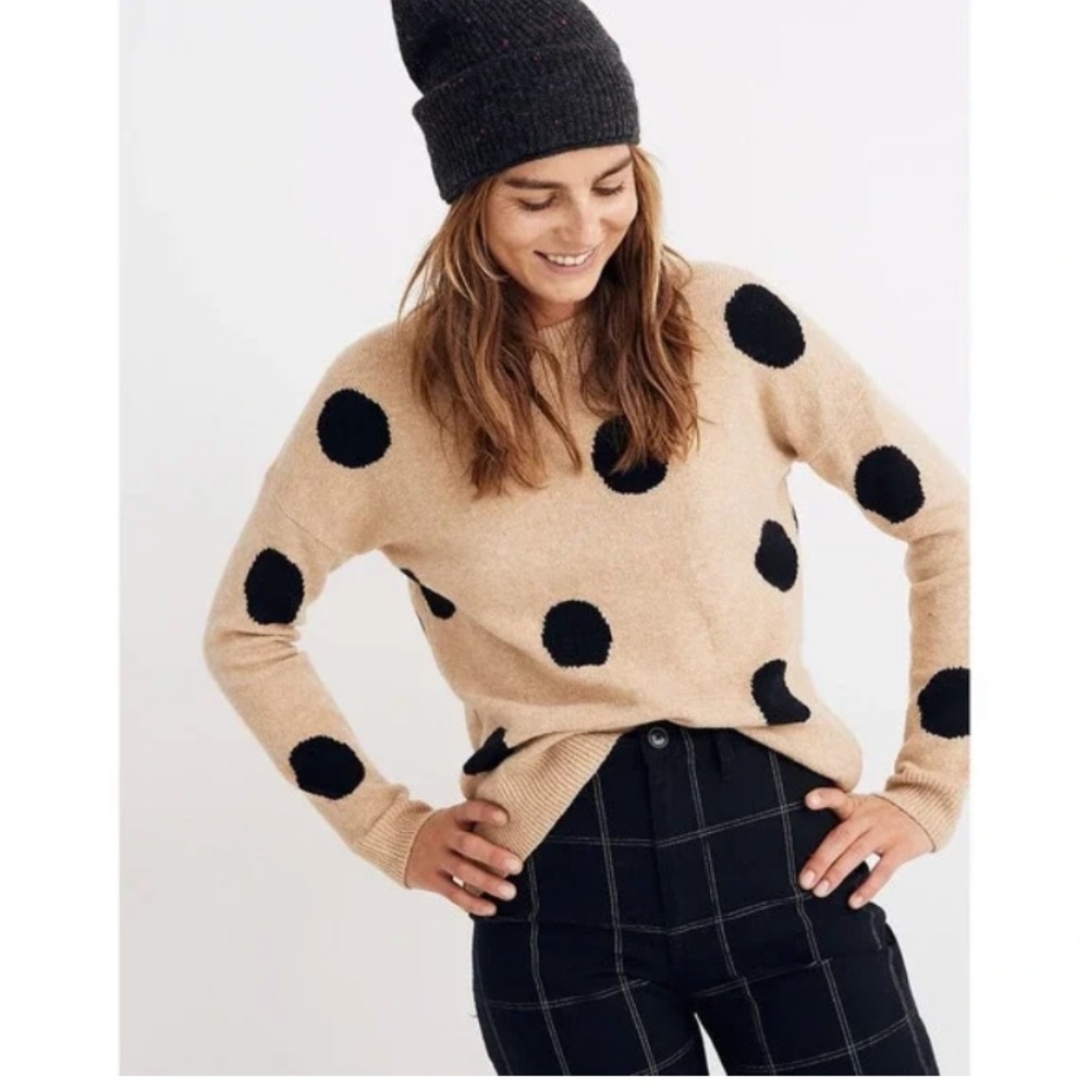 💙Madewell Dot Graystone Pullover Sweater